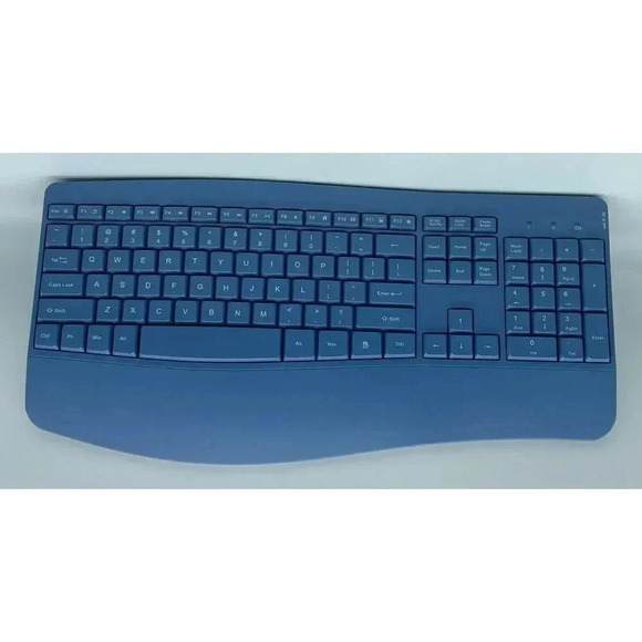 PEIOUS Wireless‎ 2.4G Keyboard Ergonomic Keyboard With Transmitter KB7001 Blue - Picture 1 of 12